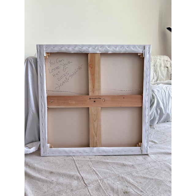 "You Can Leave Your Hat On" Original Modern Oil Painting, by Jennifer Hohlfelder For Sale - Image 4 of 10