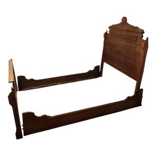 Eastlake Style Bedframe Custom Mattress and Box Spring For Sale