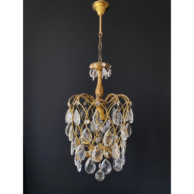 Vintage Pendant Light in Brass, 1960s | Chairish