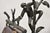 Late 20th Century Late 20th Century Maitland Smith Figural Bronze Monkey Desk Table Lamp Adjustable Pen Shell Shade For Sale - Image 5 of 12