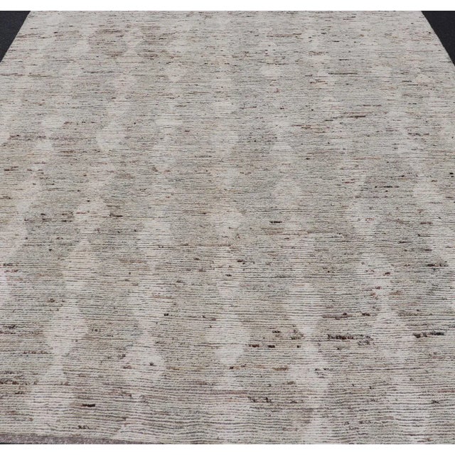 Tribal Modern Moroccan Rug by Keivan Woven Arts With All-Over Pattern 8'8 X 11'5 For Sale - Image 3 of 12