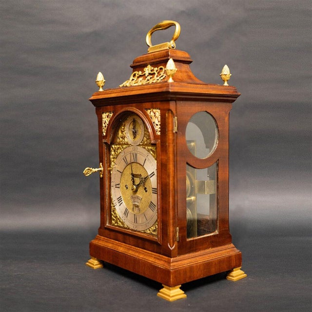 English Bracket Clock by Percival Mann, London, United Kingdom, 1765 For Sale - Image 3 of 18