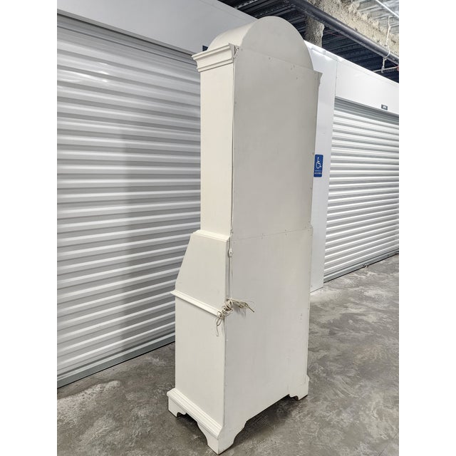 Mid Century John Widdicomb White Painted Slant Front Secretary Desk With Hutch For Sale In New York - Image 6 of 12