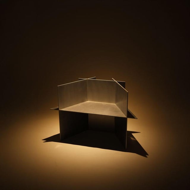 Curulis, Auctor Aluminium Armchair by Bureau of Entropy. Limited edition, numbered & signed. Dimensions: W 100 x D 52 x H...