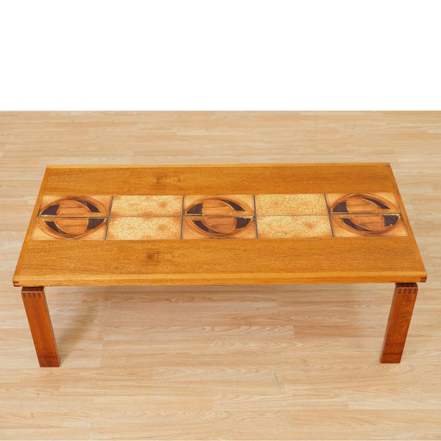 1970s Danish Modern Tile Top Coffee Table by Trioh For Sale - Image 10 of 12