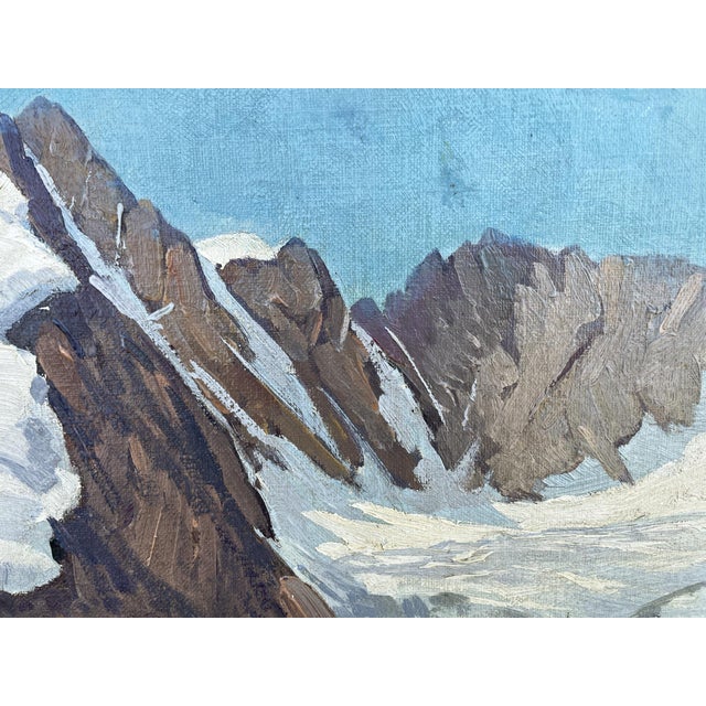 Karl Böttner, Mont Blanc, Oil Painting on Panel, 1939 For Sale - Image 6 of 13