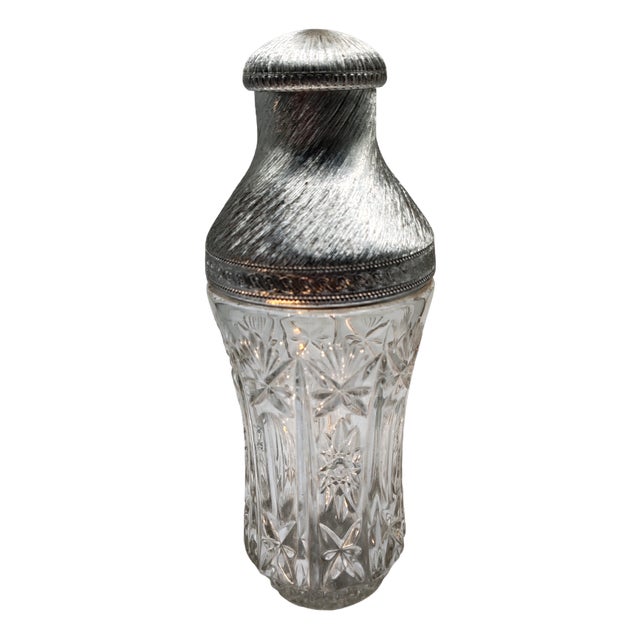 Cocktail Shaker in Lead Crystal and Alpacca by RCR C.A.L.L., Italy, 1960s For Sale