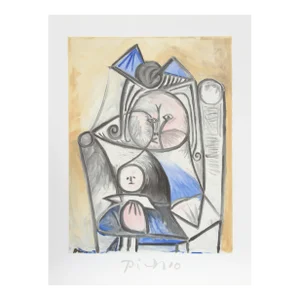 1980s "Fillette a la Poupee" Lithograph After Pablo Picasso