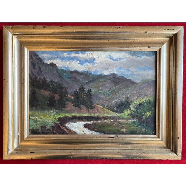Wells Moses Sawyer (American 1863 - 1960) Colorado Rocky Mountain Landscape Oil Painting For Sale - Image 4 of 8