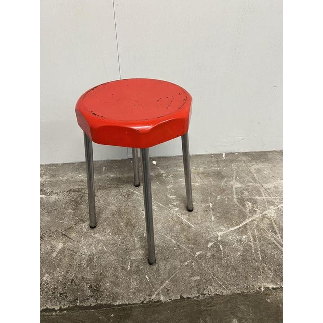 Mid-Century Stool from Vynco Lux, Belgium, 1960s For Sale - Image 4 of 4