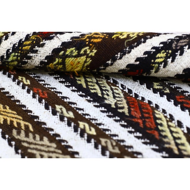 Textile 1980s Southwestern Striped Cecim Kilim For Sale - Image 7 of 12