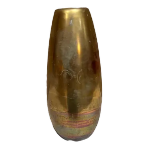 Weller Pottery Lasa Glazed Gold Vase Art Landscape