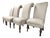 Late 20th Century Set of 4 Custom Upholstered Scroll-Back Dining Chairs With Nailhead Trim For Sale