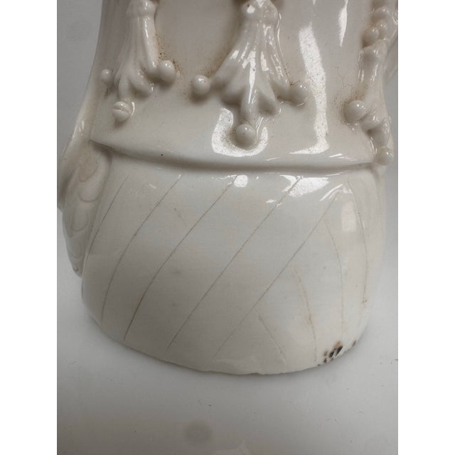 Antique White Porcelain Guanyin Figure For Sale - Image 10 of 12