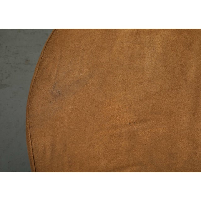 Contemporary Round Brown Suede Ottomans For Sale - Image 17 of 18