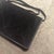 1980s Black Cut Velvet and Leather Italian Clutch For Sale - Image 4 of 11