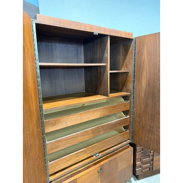 A striking vintage Brutalist gentleman’s chest attributed to Tabago of Canada and bearing a Made in Canada mark. This...