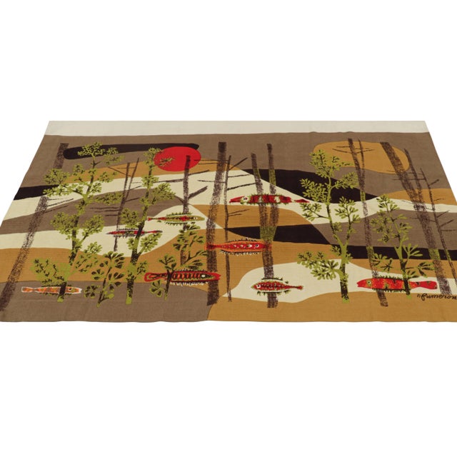 1960s Vintage René Fumeron Pictorial Tapestry “Calypso” | Rug & Kilim For Sale - Image 5 of 8