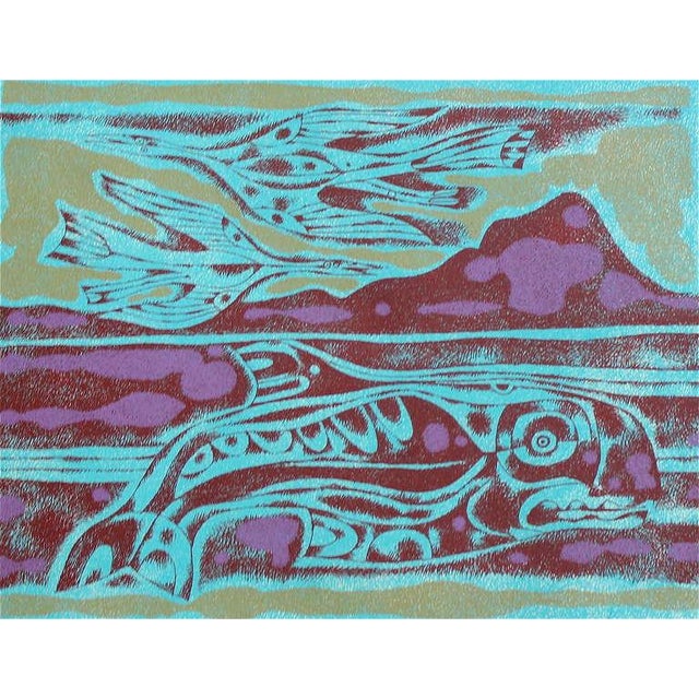 Original serigraph silkscreen print by German/Canadian expressionist Yargo de Lucca (1925-2008) from the “Canada Suite”...
