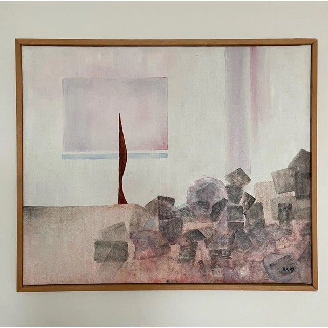 1990s Bengt Andersson, Abstract Composition with Geometric Elements, 1999, Oil on Canvas For Sale - Image 5 of 11