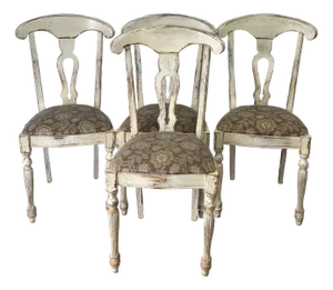 Rustic Italian Made Buying and Design Farmhouse Dining Chairs - Set of 4