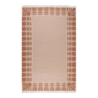 Part & Parcel Goods Wool Tassel Rug, 12' x 15', Bisque, Topaz and Eggshell For Sale