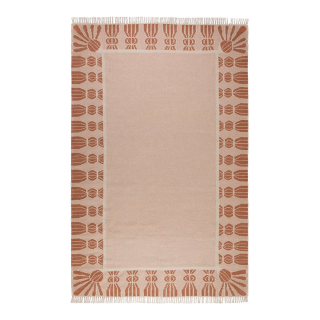 Part & Parcel Goods Wool Tassel Rug, 12' x 15', Bisque, Topaz and Eggshell For Sale
