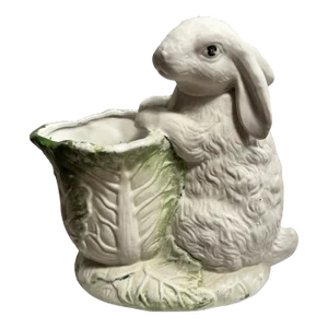 Vintage Rabbit Cabbage Planter