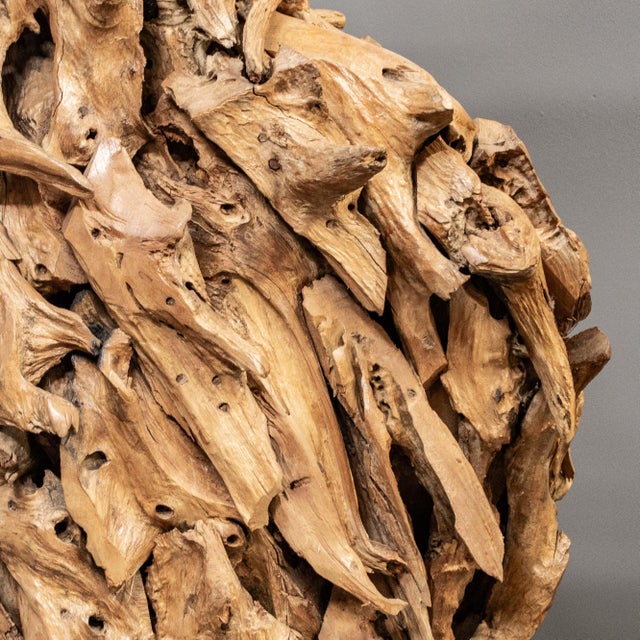 Tall Carved Reclaimed Teak Bear Sculpture For Sale - Image 10 of 11