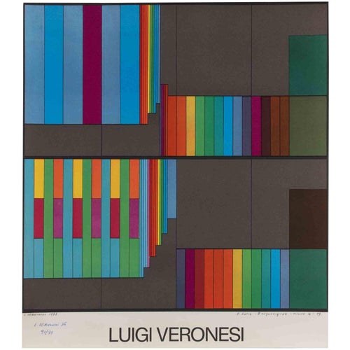 Luigi Veronesi, Abstract Composition, 1976, Lithograph For Sale