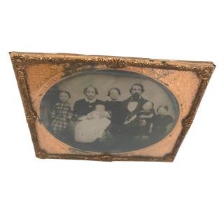 Daguerrotype Copper Framed Family Portrait For Sale