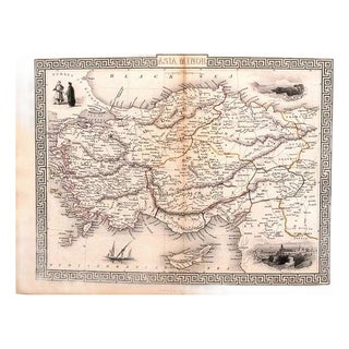 1851 Tallis Ornate Map of Turkey / Asia Minor For Sale