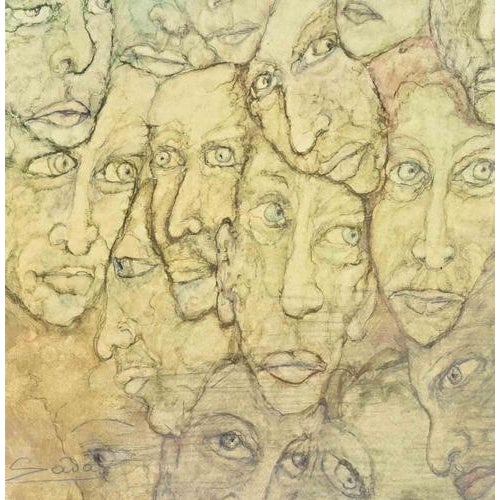 Watercolor on paper realized by Sara (Ada Severi). Hand signed. Presented in a modern wooden frame cm. 59 x 41. Very good...