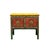 Asian Tibetan Style Floral Graphic Red Green Yellow Console Credenza Table For Sale - Image 4 of 11