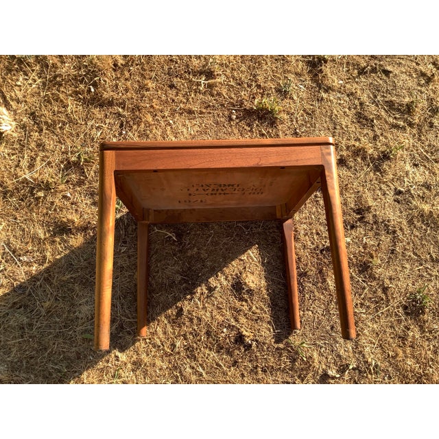 Mid 19th Century Walnut Side Table by Kipp Stewart and Macdougall for Drexel Declaration For Sale In Sacramento - Image 6 of 11