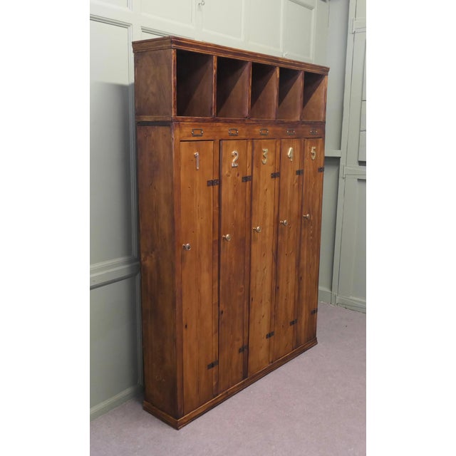 1960s Vintage Pine Sports Locker, 1960 For Sale - Image 5 of 8