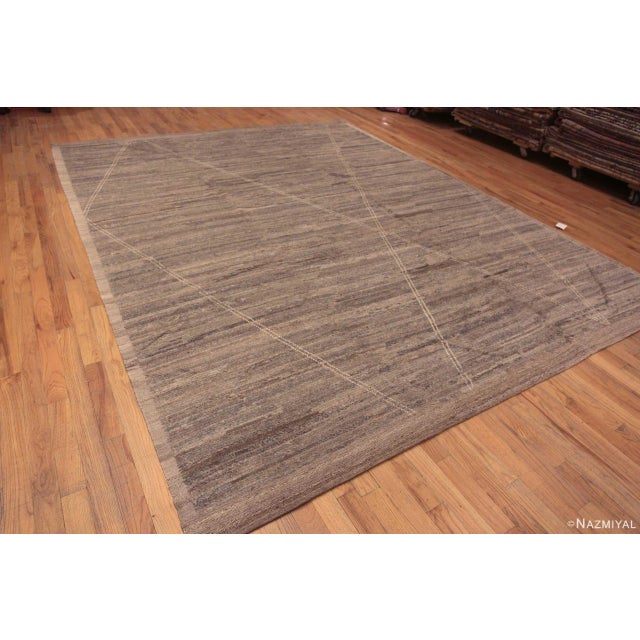 Fascinating and Decorative Modern Abstract Minimalist Tribal Geometric Design In Earth Tone Grey Color Room Size Area Rug,...
