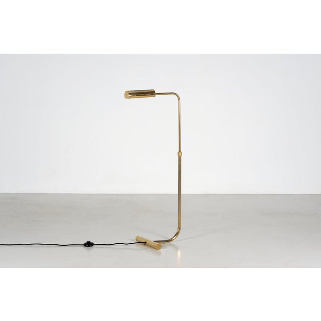 Floor Reading Lamp in Gold Plated Steel, 1970 For Sale - Image 9 of 10