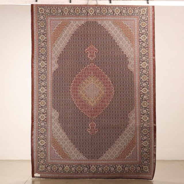 Textile Tabriz Rug in Wool For Sale - Image 7 of 12