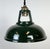 Vintage Industrial Green Painted Ceiling Lamp For Sale - Image 4 of 17