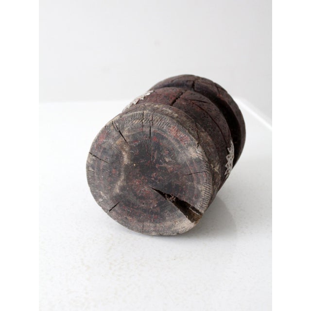 Antique Wooden Grinding Vessel For Sale - Image 11 of 12
