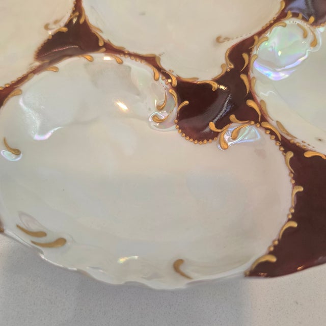 Late 19th Century Antique Haviland Limoges Oyster Plate For Sale - Image 5 of 18