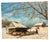 1960s 1960s Painting: Winter Countryside Scene With Livestock Barn For Sale - Image 5 of 12