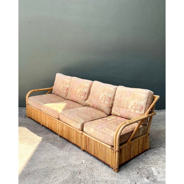 Vintage Bielecky Brothers Rattan Sofa For Sale - Image 11 of 12