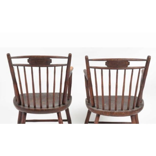 American Antique Birdcage Windsor Chairs, a Near Pair For Sale - Image 3 of 12