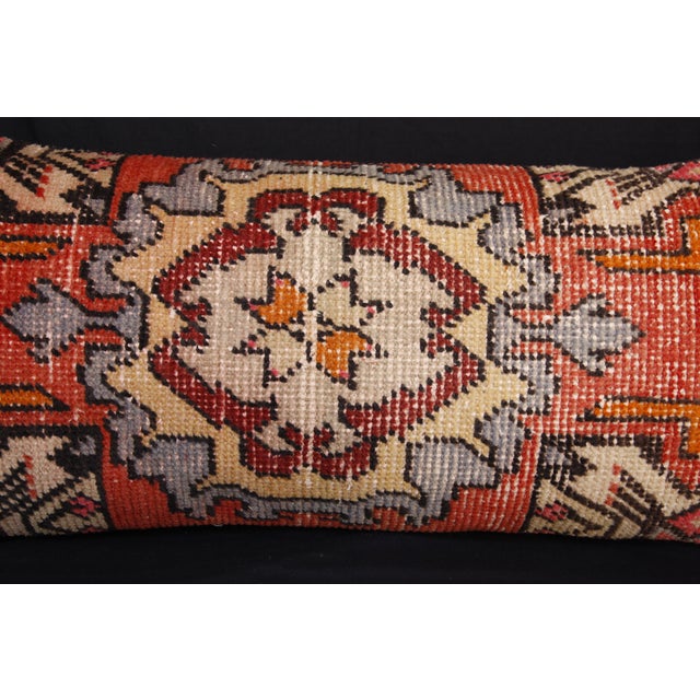 Textile Handmade Traditional Turkish Rug Pillow Cover -15'' X 33'' For Sale - Image 7 of 11
