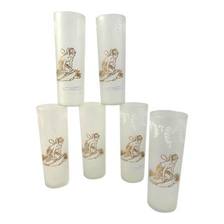 Mid-Century Libbey White Rock Fairy Iced Tea/High Ball Glasses, Set of 6 For Sale