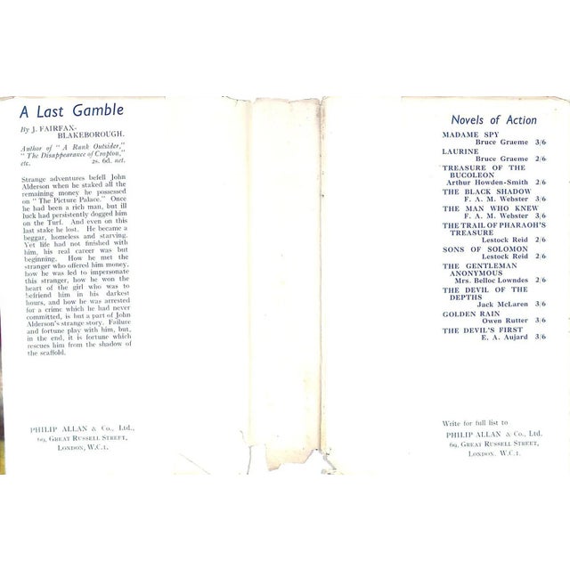 "A Last Gamble: Rescued From the Scaffold" 1936 Fairfax-Blakeborough, J. For Sale - Image 4 of 5