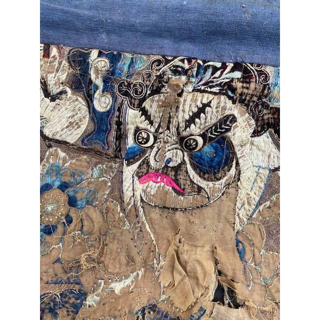 Textile Antique Distressed Chinese Embroidery For Sale - Image 7 of 15