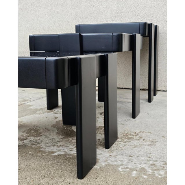 1960s Mid-Century Modern Nesting Tables attributed to Gianfranco Frattini, Yugoslavia, 1960s, Set of 3 For Sale - Image 5 of 11